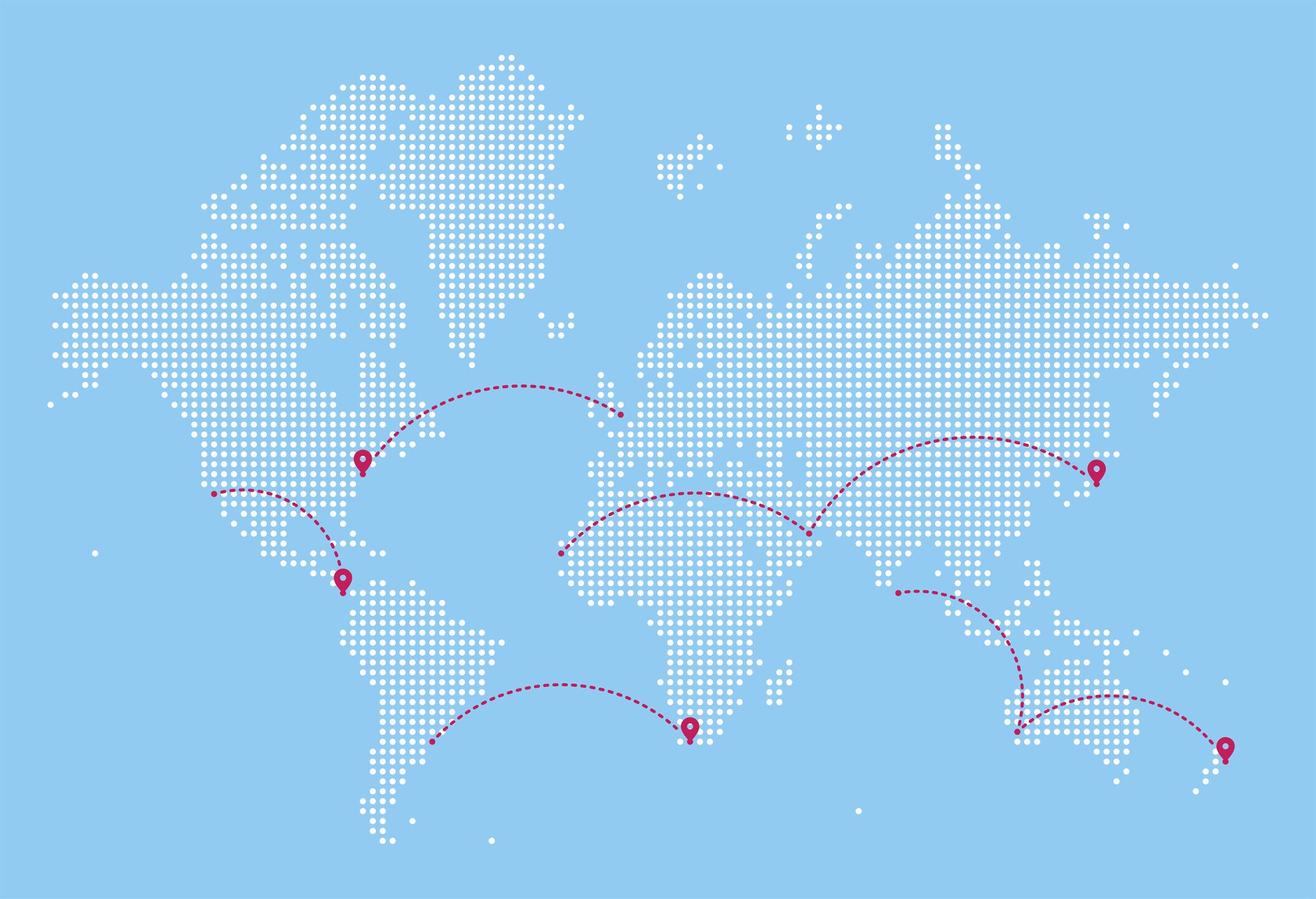 Global logistics network map